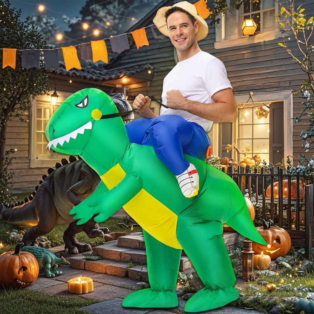 Надувной костюм динозавра для  – обзор и цена Inflatable Dinosaur Costume Adult