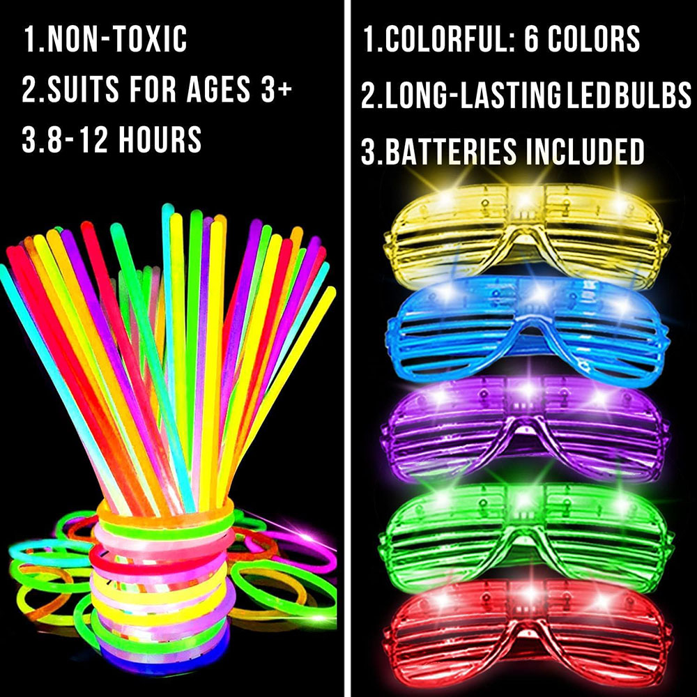 Упаковка из 136 светящихся в т – обзор и цена Glow In The Dark Party Glasses