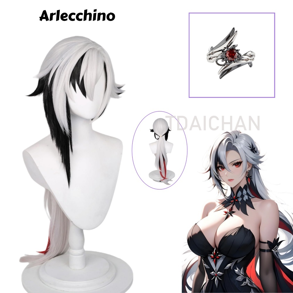 Парик для косплея Арлекино из  – обзор и цена Anime Cosplay Wig Heat Resistant
