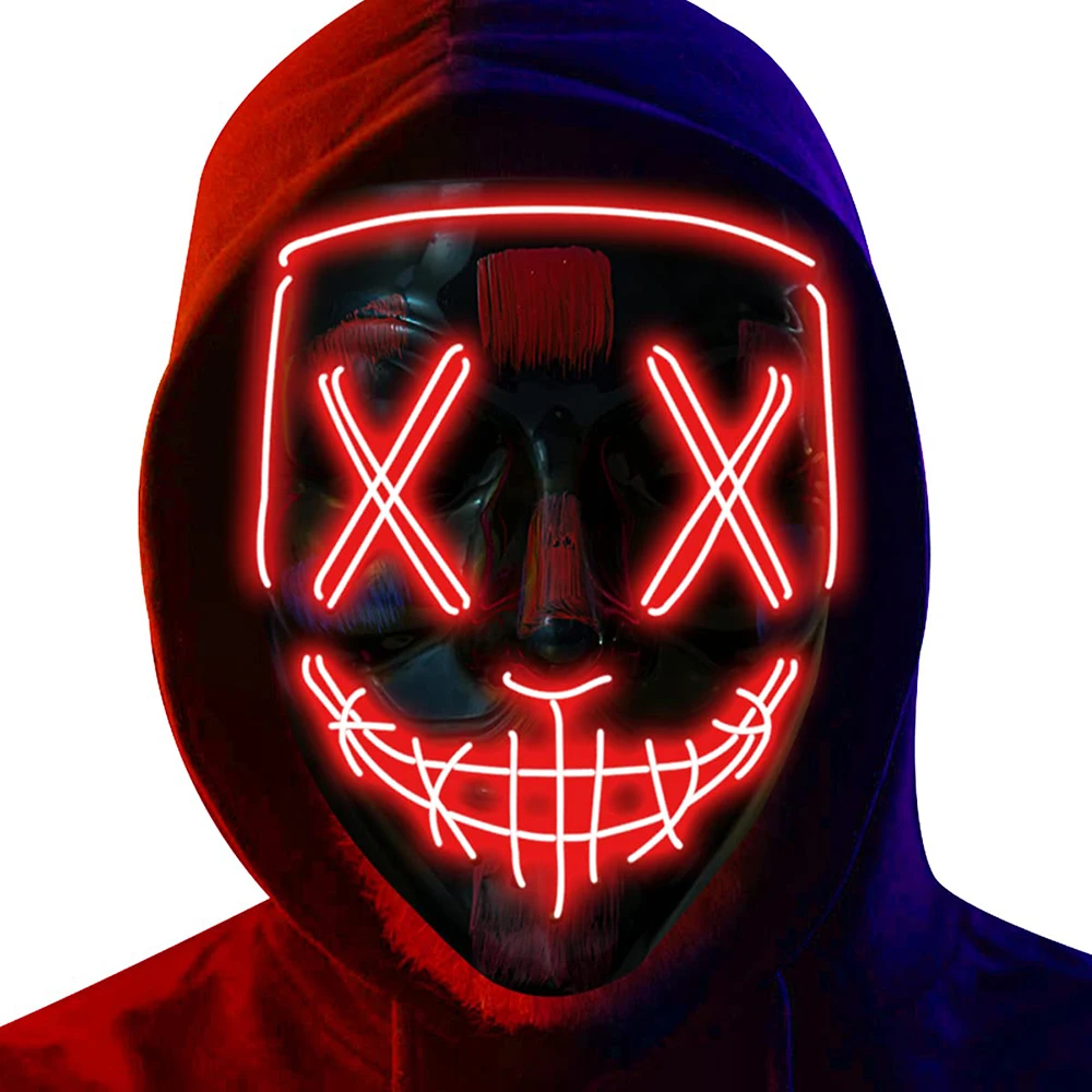Маска для взрослых и детей, не – обзор и цена Led Purge Mask Halloween
