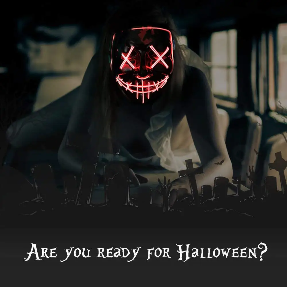 Маска для взрослых и детей, не – обзор и цена Led Purge Mask Halloween