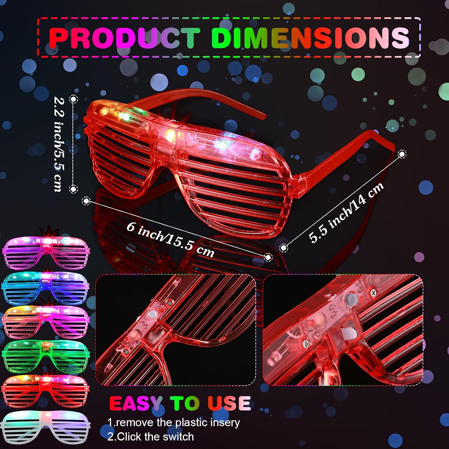 Светящиеся в темноте пенопласт – обзор и цена Glow In The Dark Party Glasses