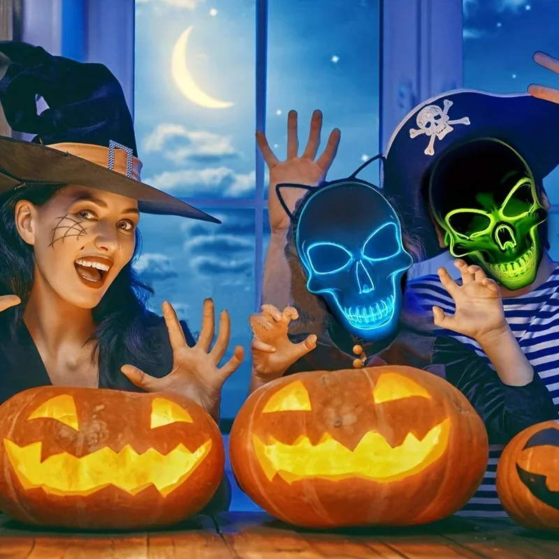 Маска-череп для Хэллоуина с хо – обзор и цена Led Purge Mask Halloween